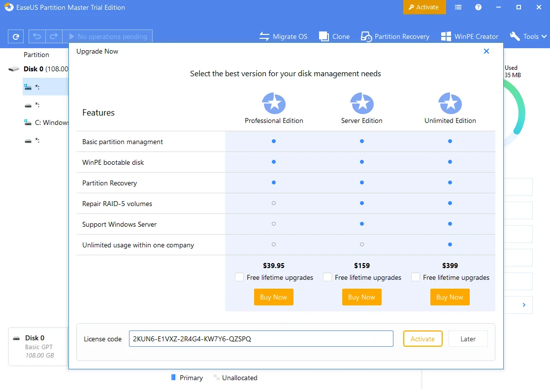 Скачать EASEUS Partition Master 17 - бесплатная программа для разбиения дисков